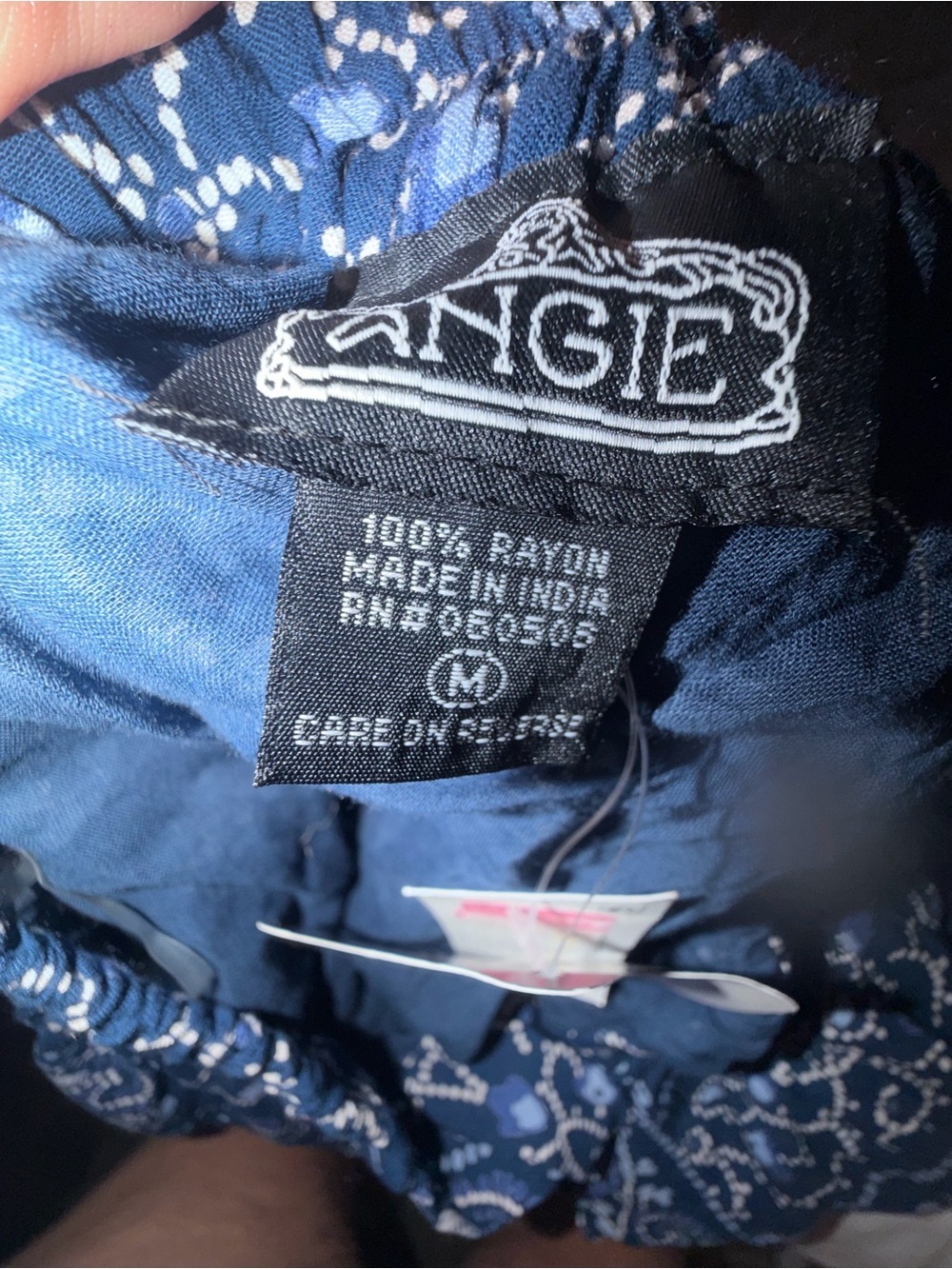 Angie Blue Paisley Tie-Waist Mini Skirt - Picture 10 of 10